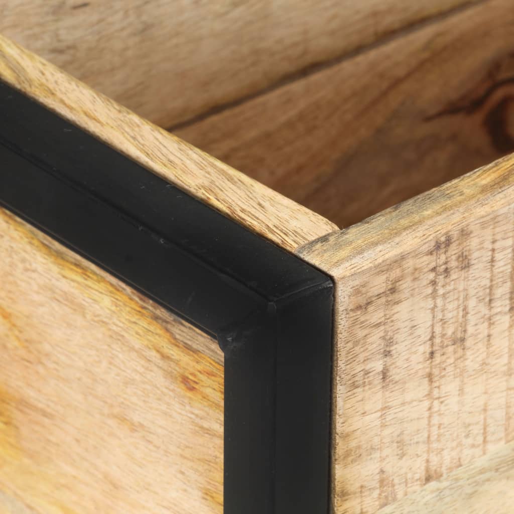 vidaXL Planter 60x20x68 cm Rough Mango Wood