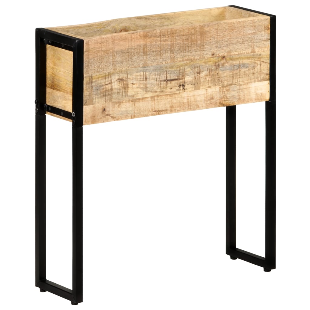 vidaXL Planter 60x20x68 cm Rough Mango Wood