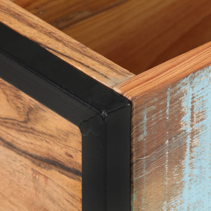 vidaXL Planter | Natural wood, Black | Solid reclaimed wood, Powder-coated steel