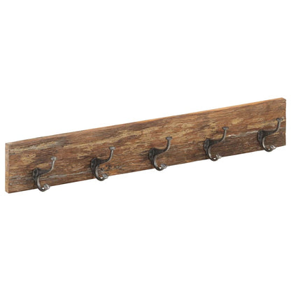 321950 vidaXL Hall Hanger with 5 Hooks 100x2,5x15 cm Solid Reclaimed Wood