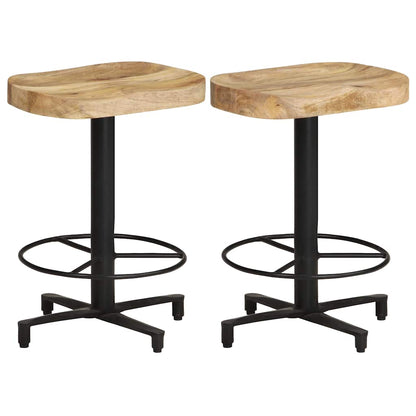 vidaXL Bar Stools 2 pcs 52 cm Solid Mango Wood
