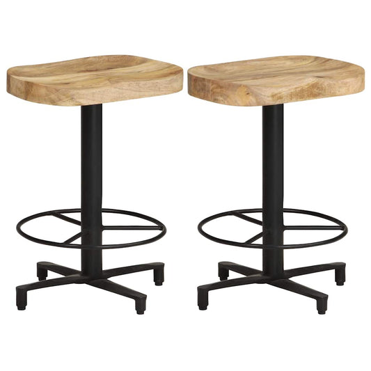 vidaXL Bar Stools 2 pcs 52 cm Solid Mango Wood