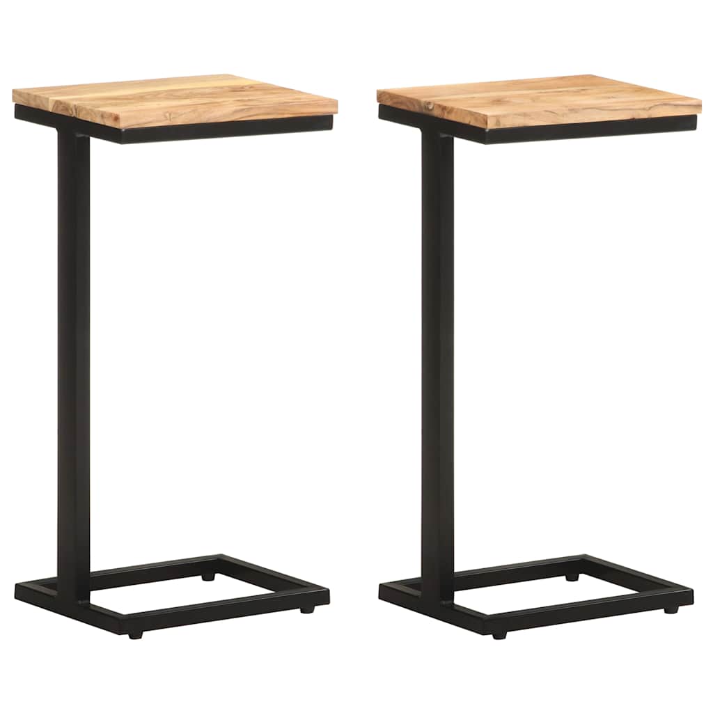 321971 vidaXL Side Tables 2 pcs 31,5x24,5x64,5 Solid Acacia Wood