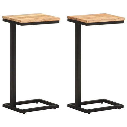321971 vidaXL Side Tables 2 pcs 31,5x24,5x64,5 Solid Acacia Wood