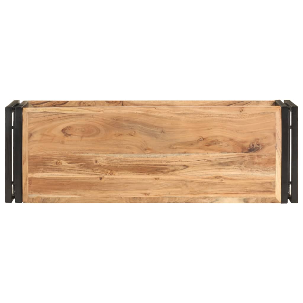 vidaXL TV Cabinet | Wooden tones | Solid acacia wood | 90 cm | TV Cabinet