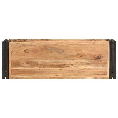 vidaXL TV Cabinet | Wooden tones | Solid acacia wood | 90 cm | TV Cabinet
