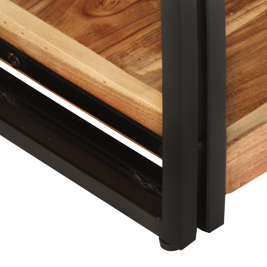 vidaXL TV Cabinet | Wooden tones | Solid acacia wood | 90 cm | TV Cabinet