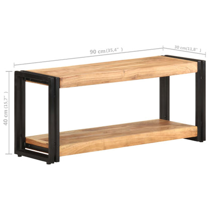 vidaXL TV Cabinet | Wooden tones | Solid acacia wood | 90 cm | TV Cabinet