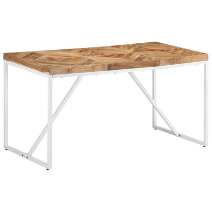 vidaXL Dining Table 140x70x76 cm Solid Acacia and Mango Wood