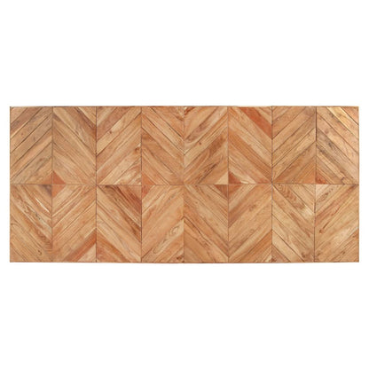 vidaXL Dining Table | Natural wood with black legs | Solid Acacia wood