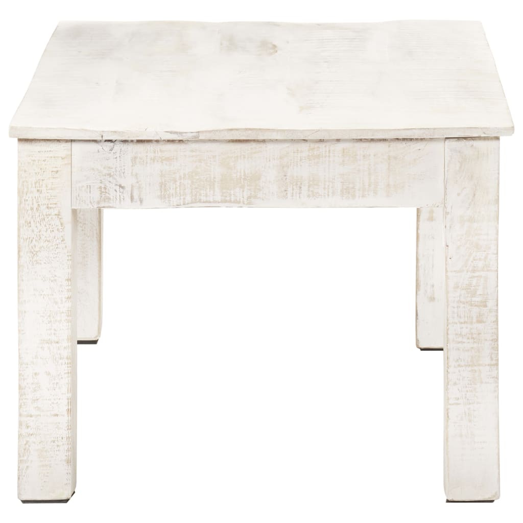 vidaXL Coffee Table White 110x60x45 cm Solid Mango Wood