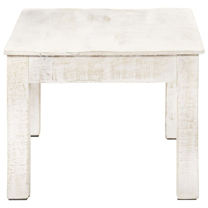 vidaXL Coffee Table White 110x60x45 cm Solid Mango Wood
