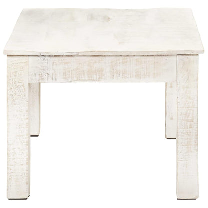 323555 vidaXL Coffee Table White 110x60x45 cm Solid Mango Wood