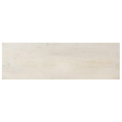 323556 vidaXL Console Table White 115x35x77 cm Rough Mango Wood