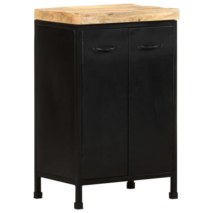 vidaXL Sideboard | Rough mango wood with a natural finish and black iron