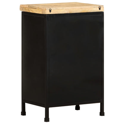 vidaXL Sideboard | Rough mango wood with a natural finish and black iron