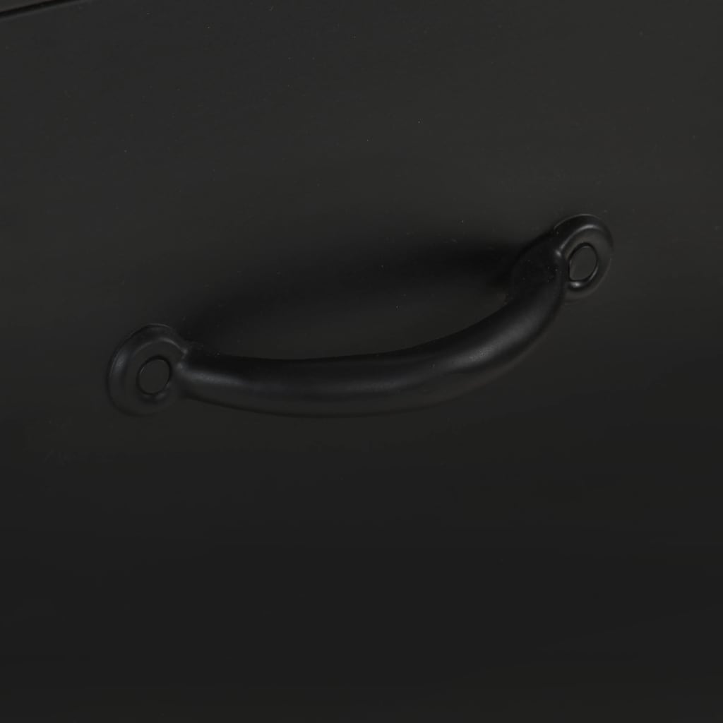 vidaXL Sideboard | Rough mango wood with a natural finish and black iron