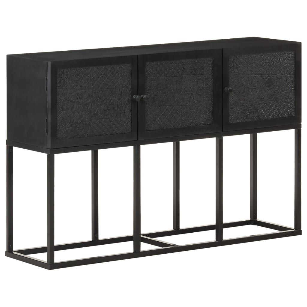 vidaXL Sideboard | Black | Solid Mango Wood | Sideboard | Rectangular