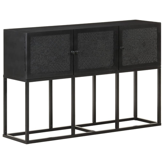 vidaXL Sideboard | Black | Solid Mango Wood | Sideboard | Rectangular