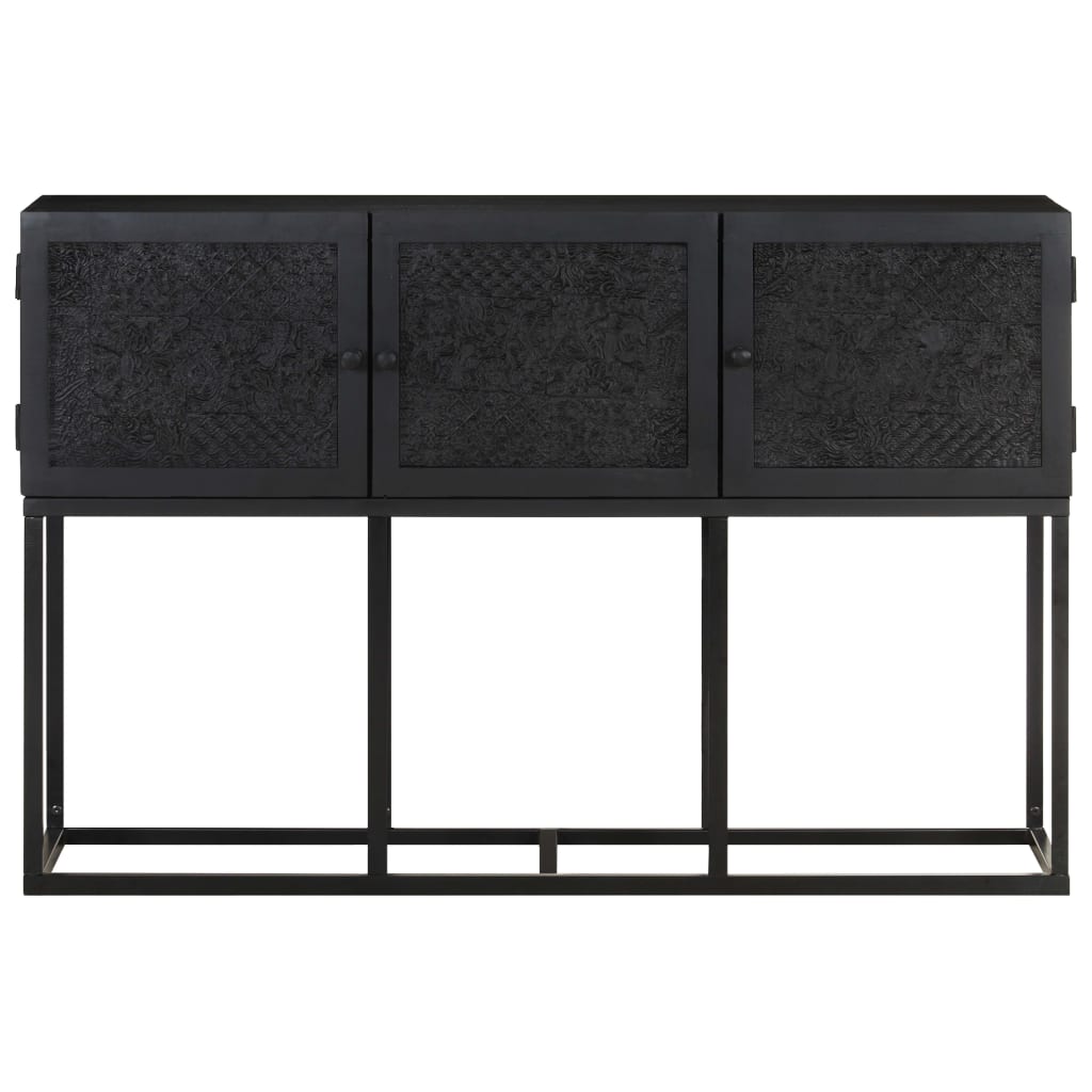 vidaXL Sideboard | Black | Solid Mango Wood | Sideboard | Rectangular