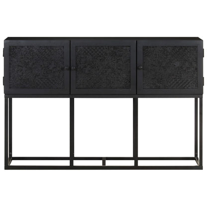 vidaXL Sideboard | Black | Solid Mango Wood | Sideboard | Rectangular