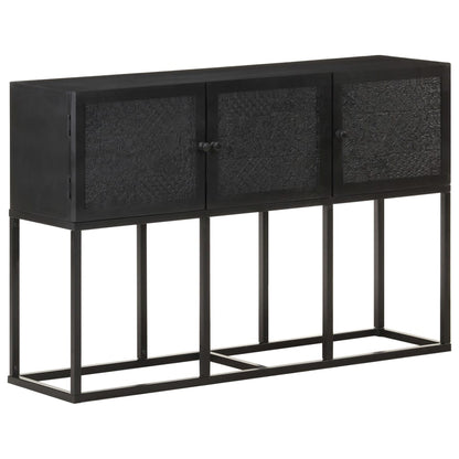 vidaXL Sideboard | Black | Solid Mango Wood | Sideboard | Rectangular