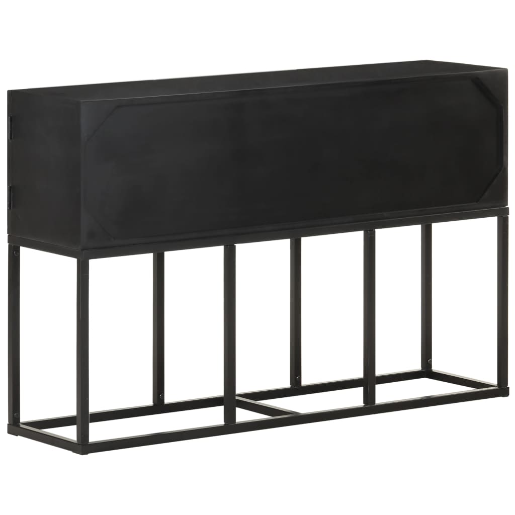 vidaXL Sideboard | Black | Solid Mango Wood | Sideboard | Rectangular