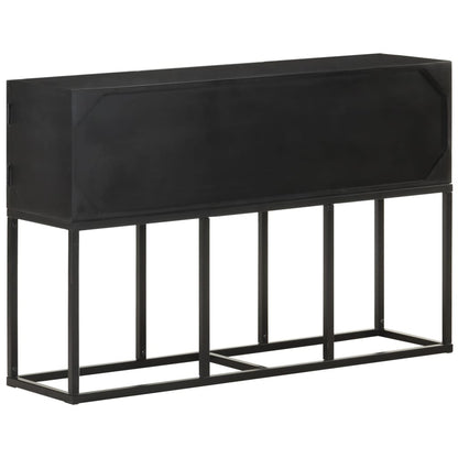 vidaXL Sideboard | Black | Solid Mango Wood | Sideboard | Rectangular