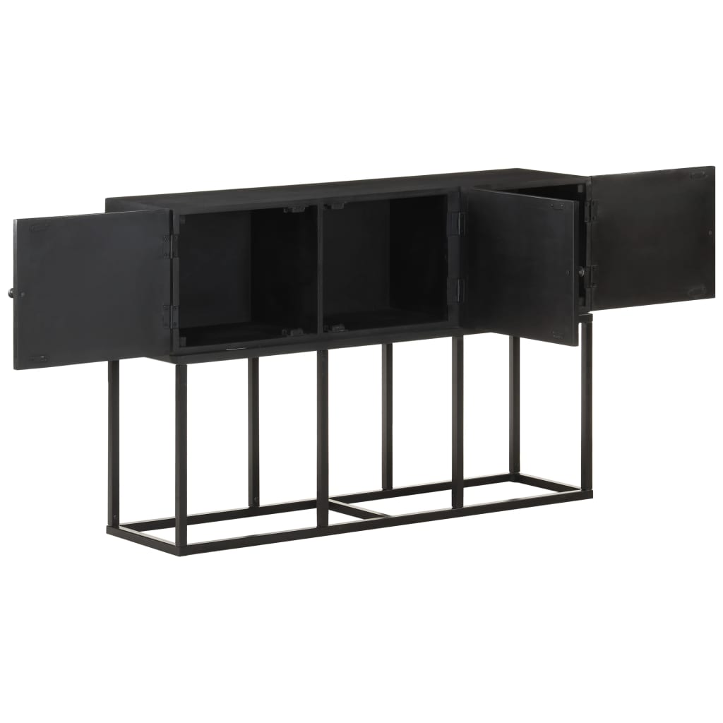 vidaXL Sideboard | Black | Solid Mango Wood | Sideboard | Rectangular