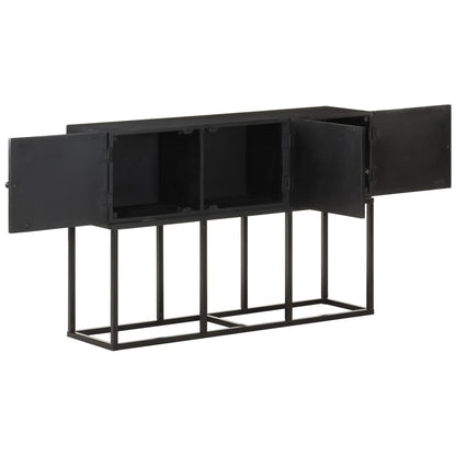 vidaXL Sideboard | Black | Solid Mango Wood | Sideboard | Rectangular