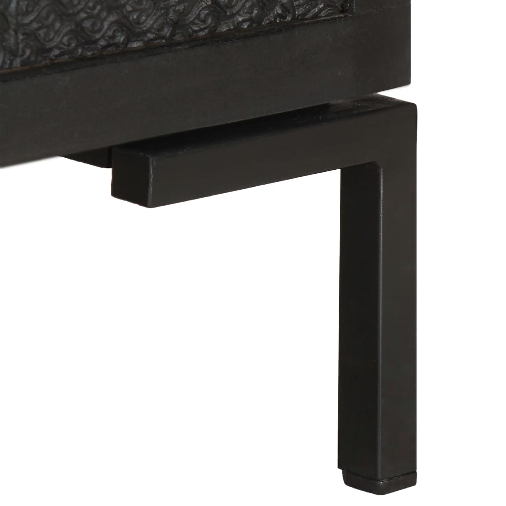 vidaXL Sideboard | Black | Solid Mango Wood | Sideboard | Rectangular