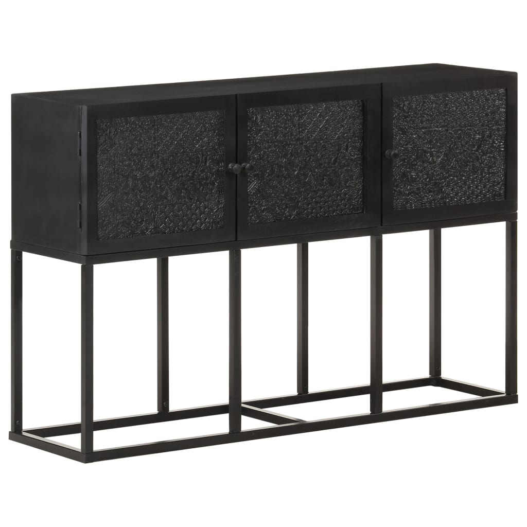 vidaXL Sideboard | Black | Solid Mango Wood | Sideboard | Rectangular