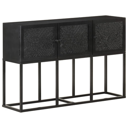 vidaXL Sideboard | Black | Solid Mango Wood | Sideboard | Rectangular