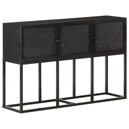 vidaXL Sideboard | Black | Solid Mango Wood | Sideboard | Rectangular