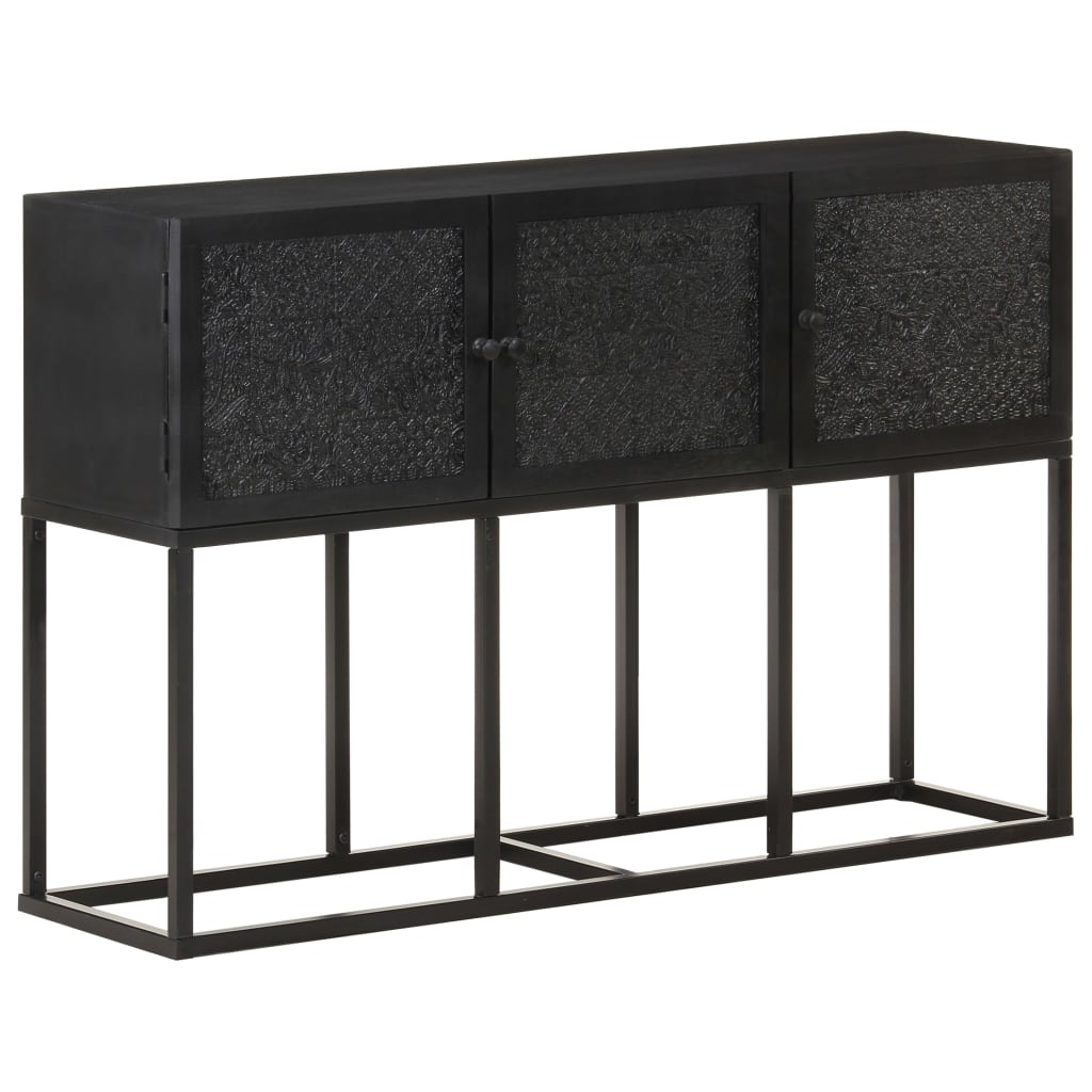 vidaXL Sideboard | Black | Solid Mango Wood | Sideboard | Rectangular