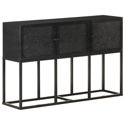 vidaXL Sideboard | Black | Solid Mango Wood | Sideboard | Rectangular