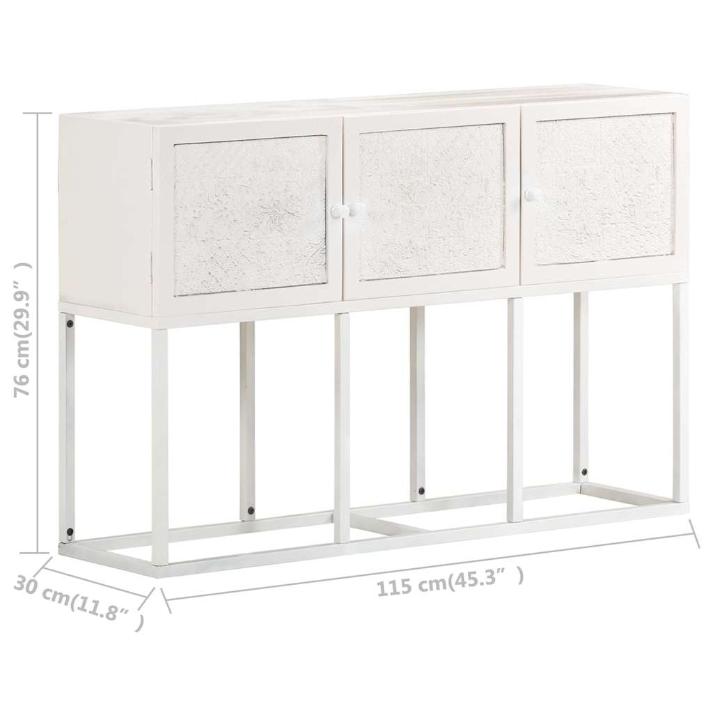 323582 vidaXL Sideboard 115x30x76 cm Solid Mango Wood