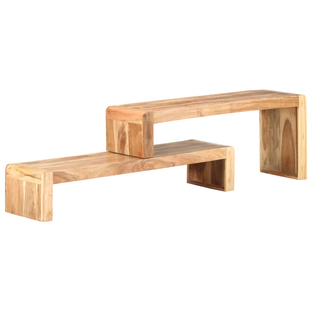 vidaXL 2 Piece TV Cabinet Solid Acacia Wood