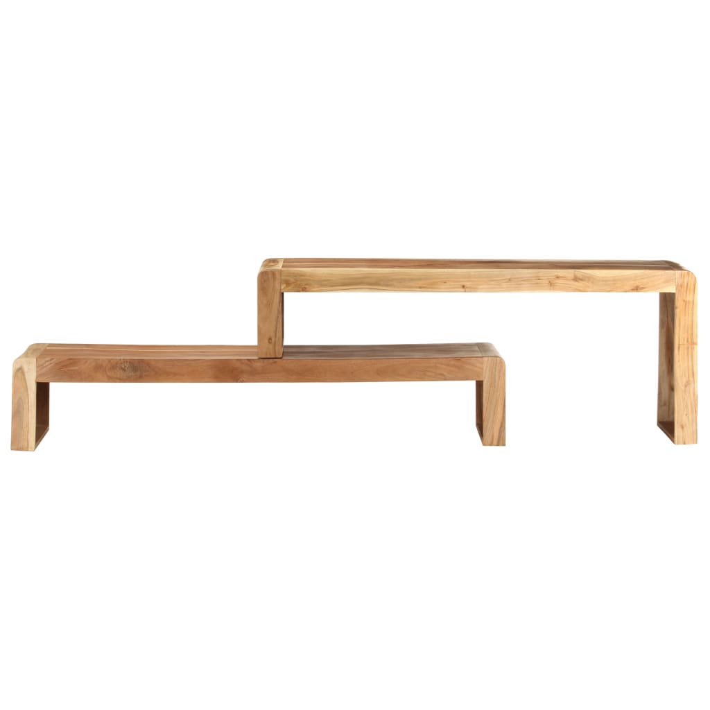 vidaXL 2 Piece TV Cabinet Solid Acacia Wood