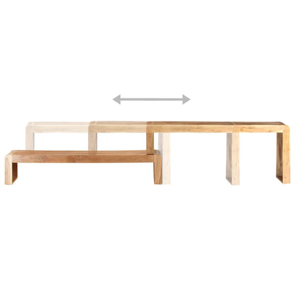 vidaXL 2 Piece TV Cabinet Solid Acacia Wood