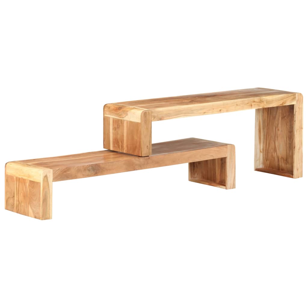 vidaXL 2 Piece TV Cabinet Solid Acacia Wood