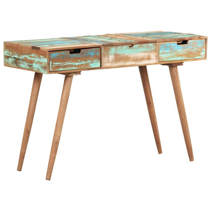 323591 vidaXL Dressing Table with Mirror 112x45x76 cm Solid Reclaimed Wood