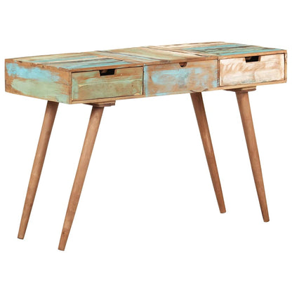 323591 vidaXL Dressing Table with Mirror 112x45x76 cm Solid Reclaimed Wood