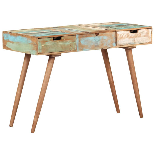 323591 vidaXL Dressing Table with Mirror 112x45x76 cm Solid Reclaimed Wood