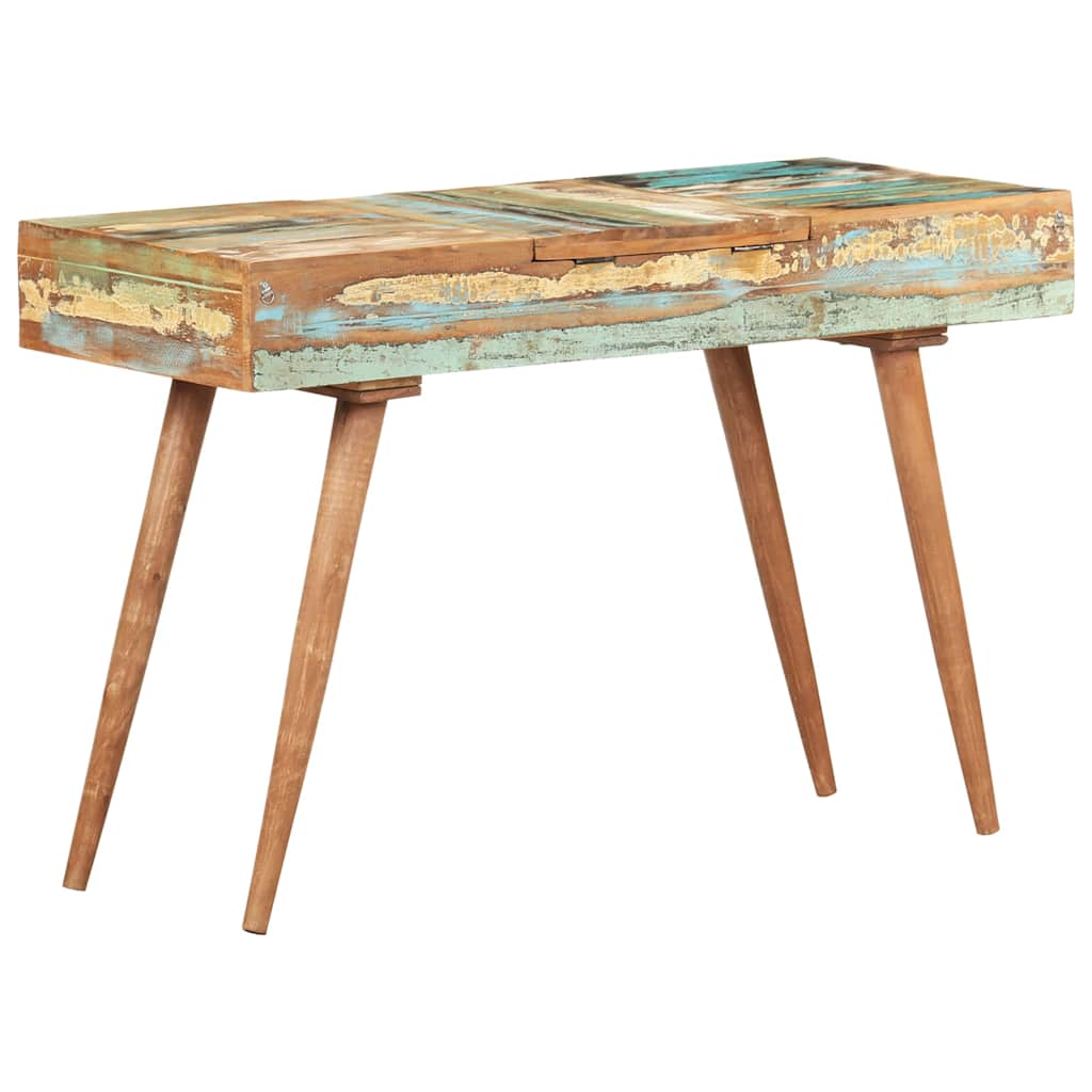323591 vidaXL Dressing Table with Mirror 112x45x76 cm Solid Reclaimed Wood