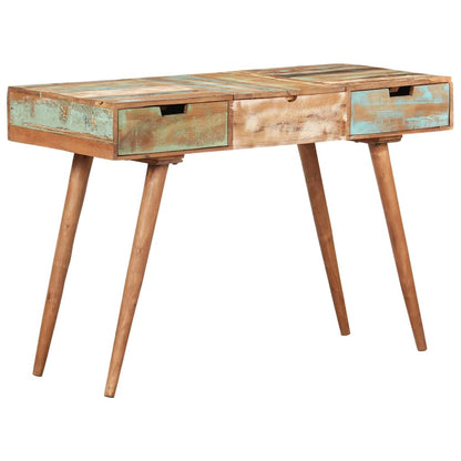 323591 vidaXL Dressing Table with Mirror 112x45x76 cm Solid Reclaimed Wood