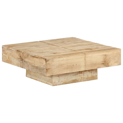vidaXL Coffee Table 80x80x28 cm Solid Mango Wood