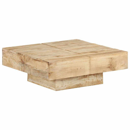 vidaXL Coffee Table 80x80x28 cm Solid Mango Wood