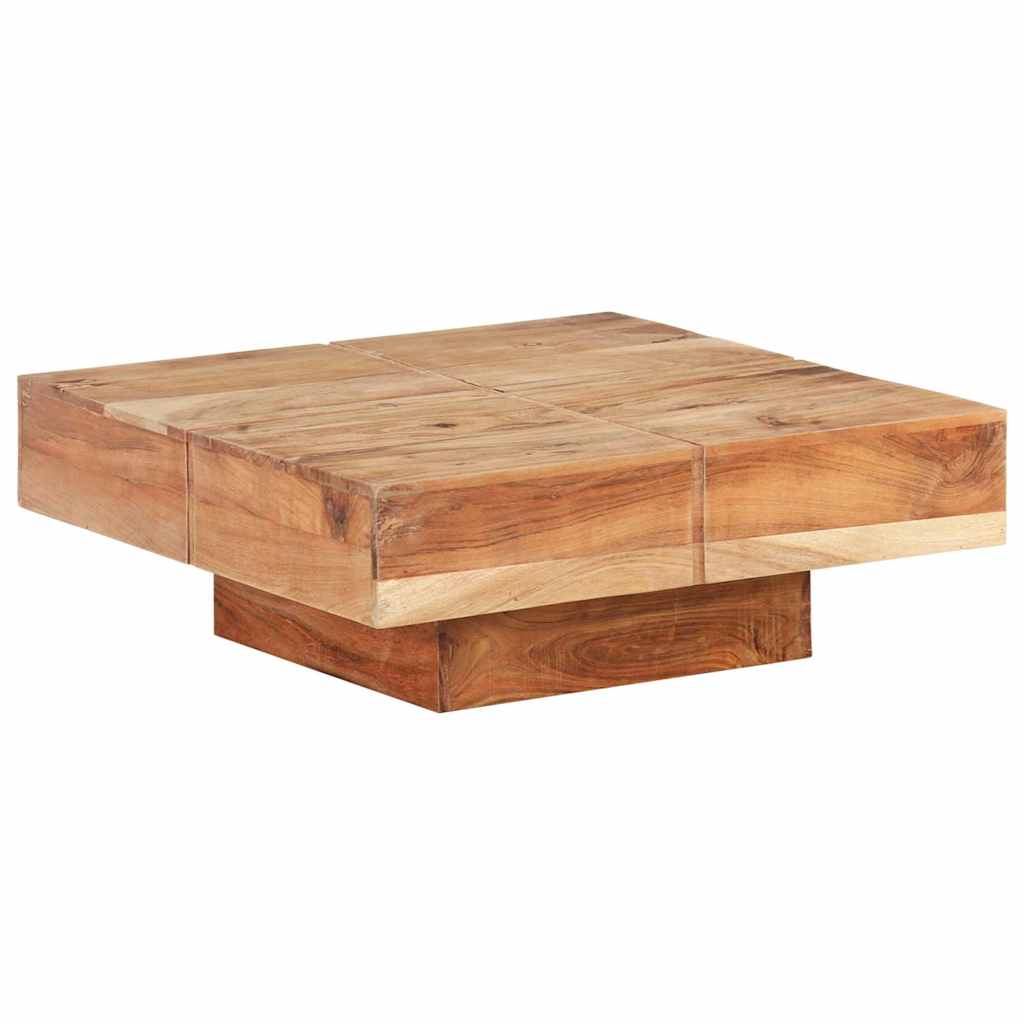vidaXL Coffee Table 80x80x28 cm Solid Acacia Wood