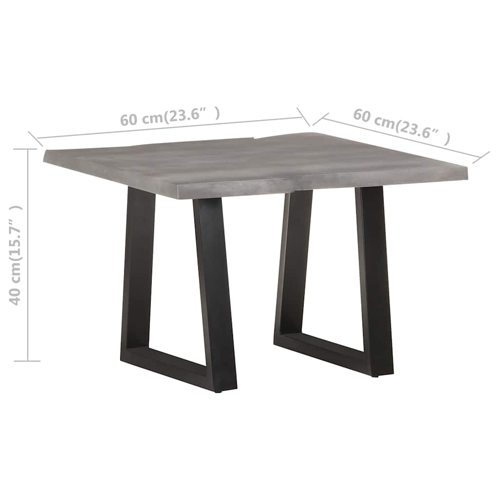 321045 vidaXL Coffee Table with Live Edges 60x60x40 cm Solid Acacia Wood